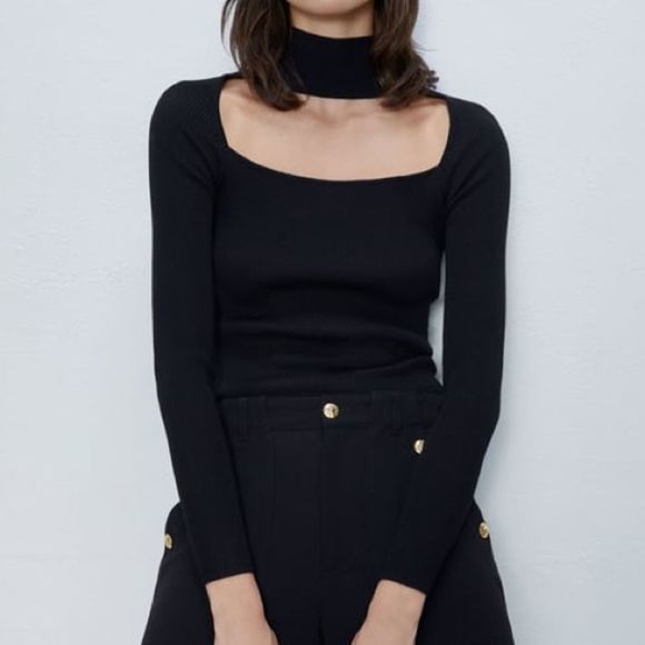 Zara Sweaters Zara Cut Out Knit Sweater Poshmark